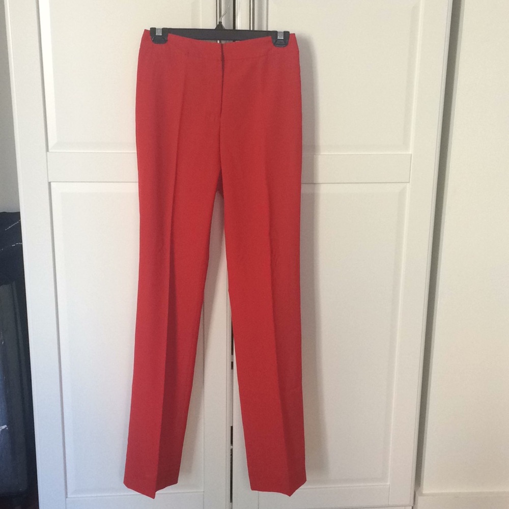 High waisted red pants